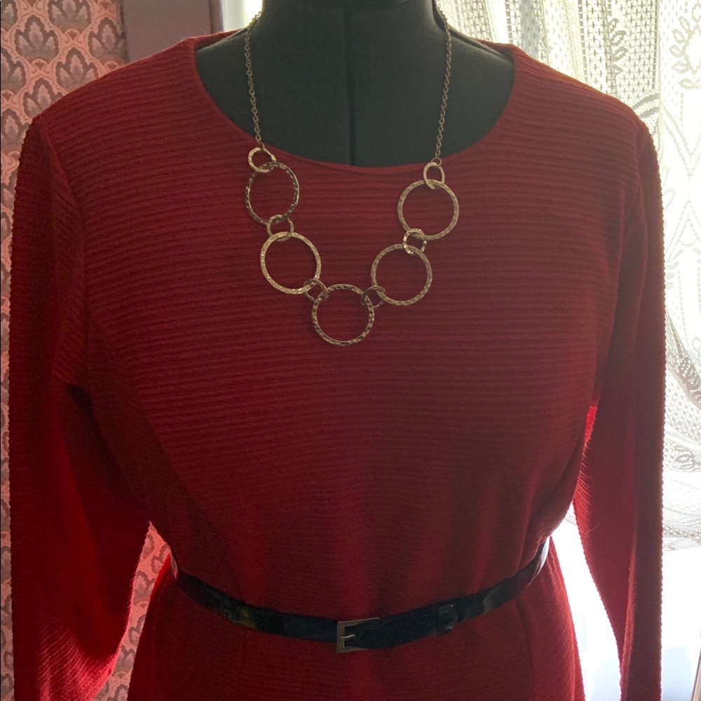 Red Calvin Klein Dress 18 NWT - Picture 3 of 4